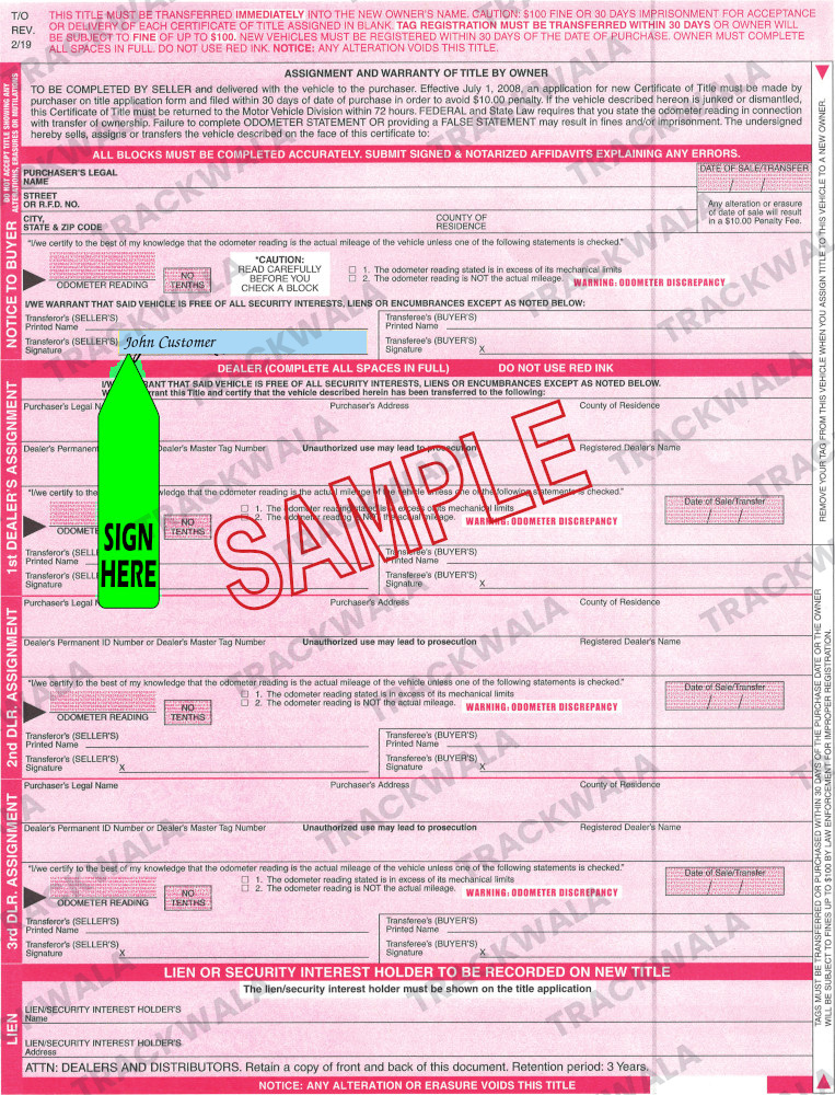 How to Sign Your Georgia Car Title