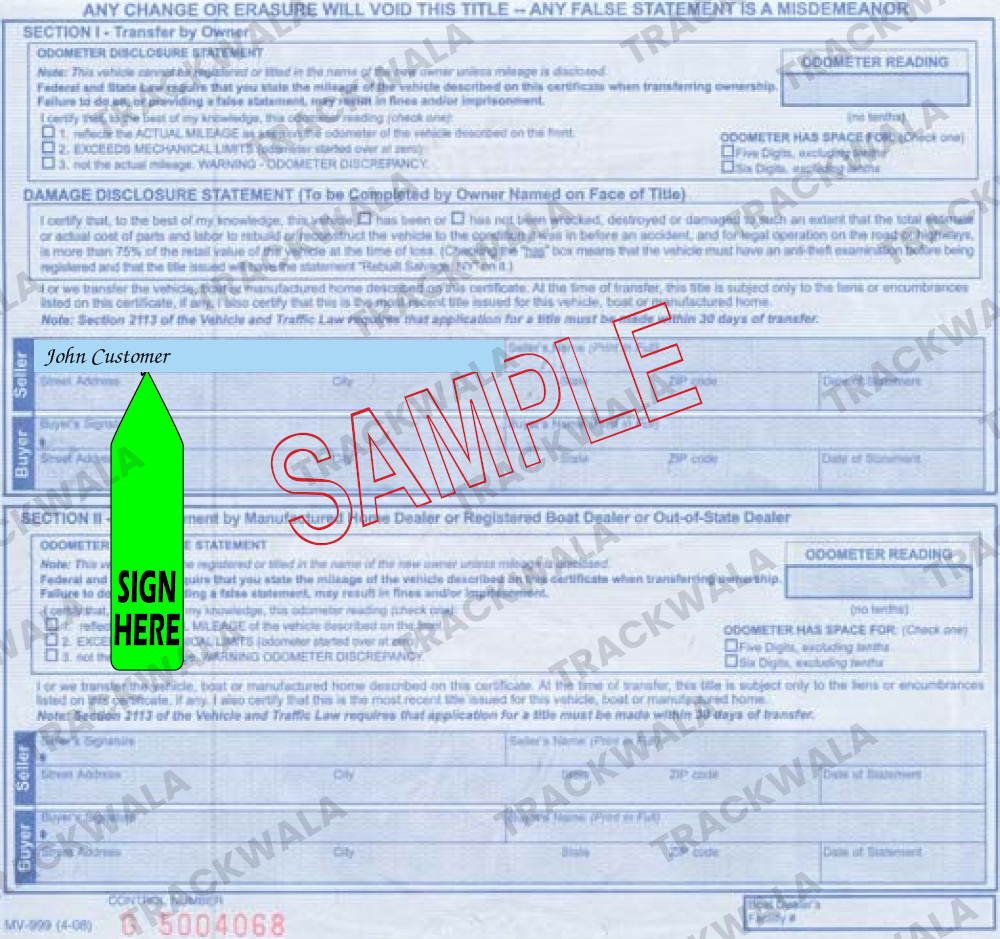 How to Sign Your New York Car Title