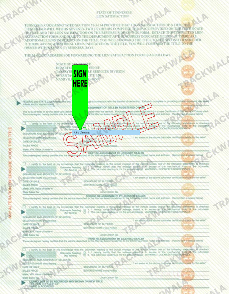 How to Sign Your Tennessee Car Title
