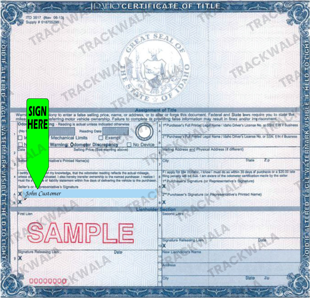 How to Sign Your Idaho Car Title