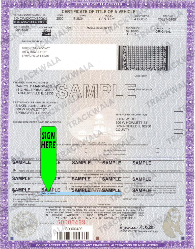 How to Sign Your Illinois Car Title