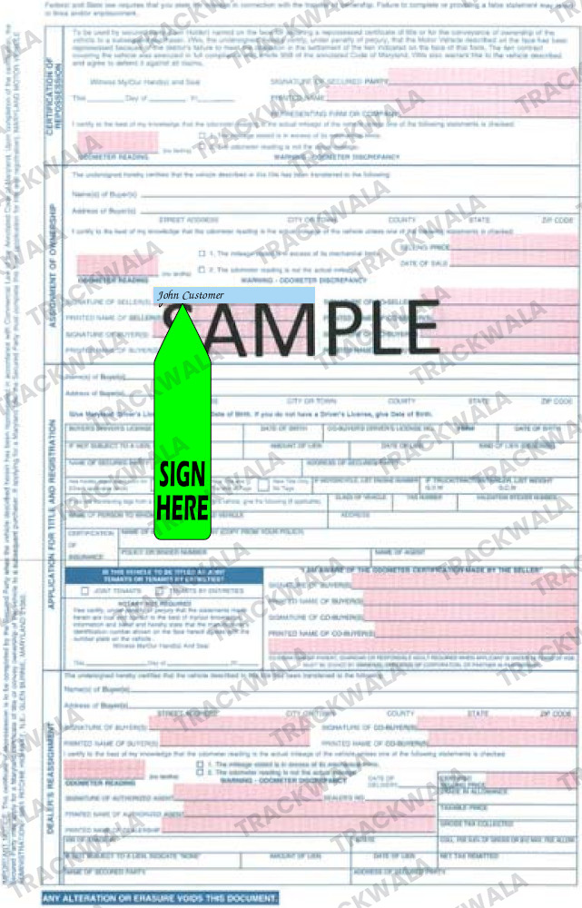 How to Sign Your Maryland Car Title