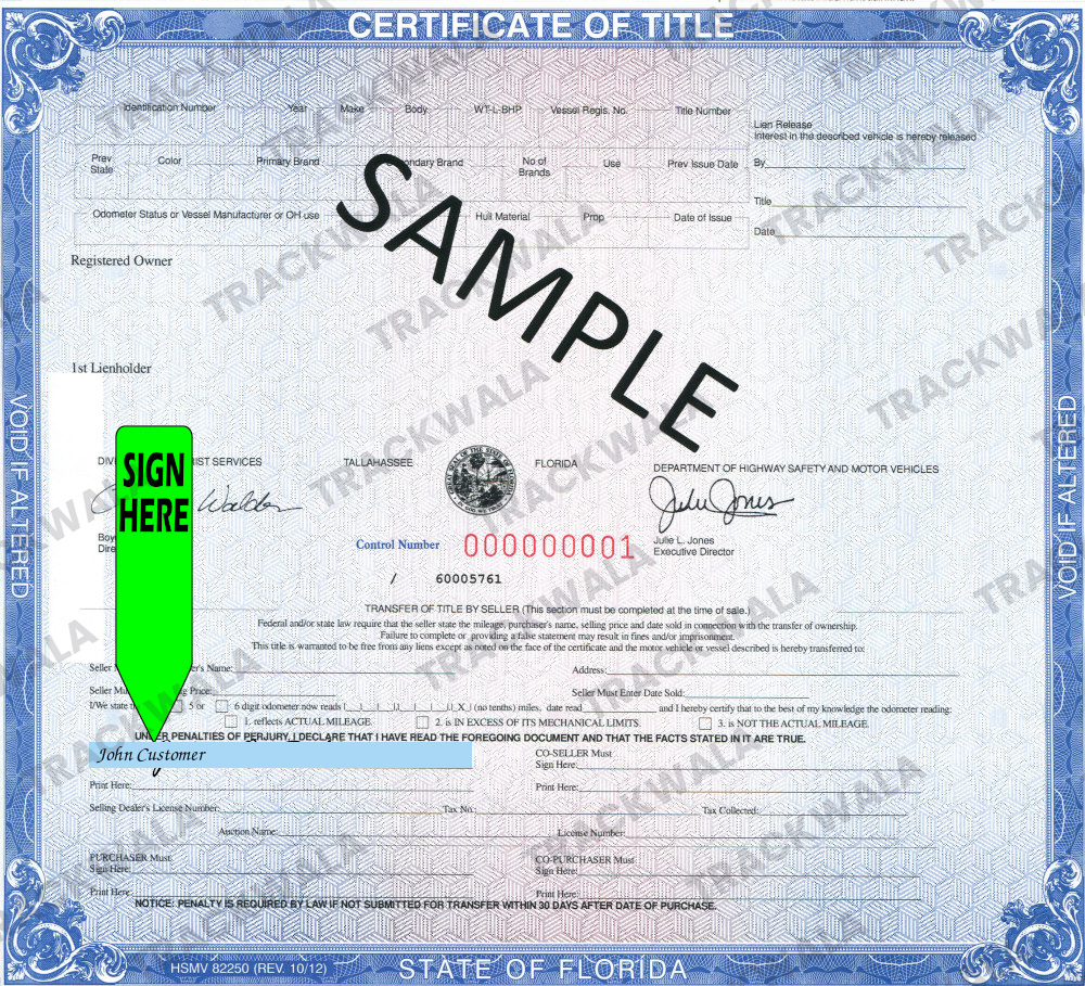 How to Sign Your Florida Car Title