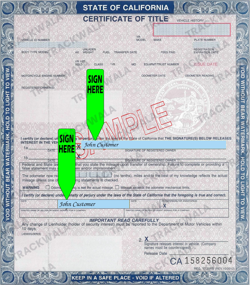 How to Sign Your California Car Title
