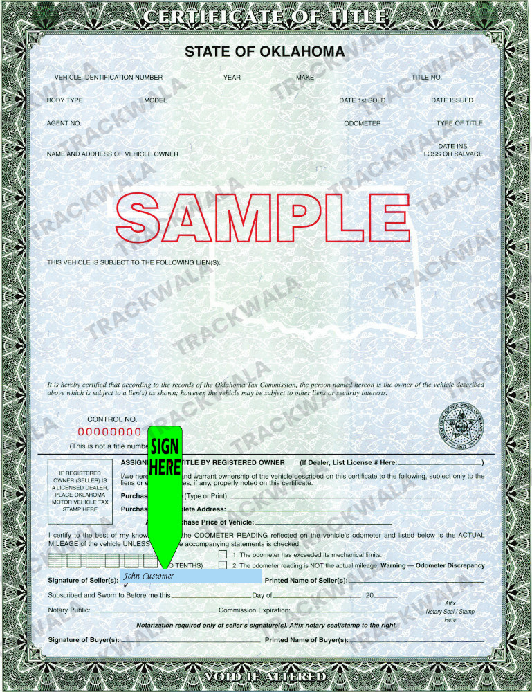 How to Sign Your Oklahoma Car Title