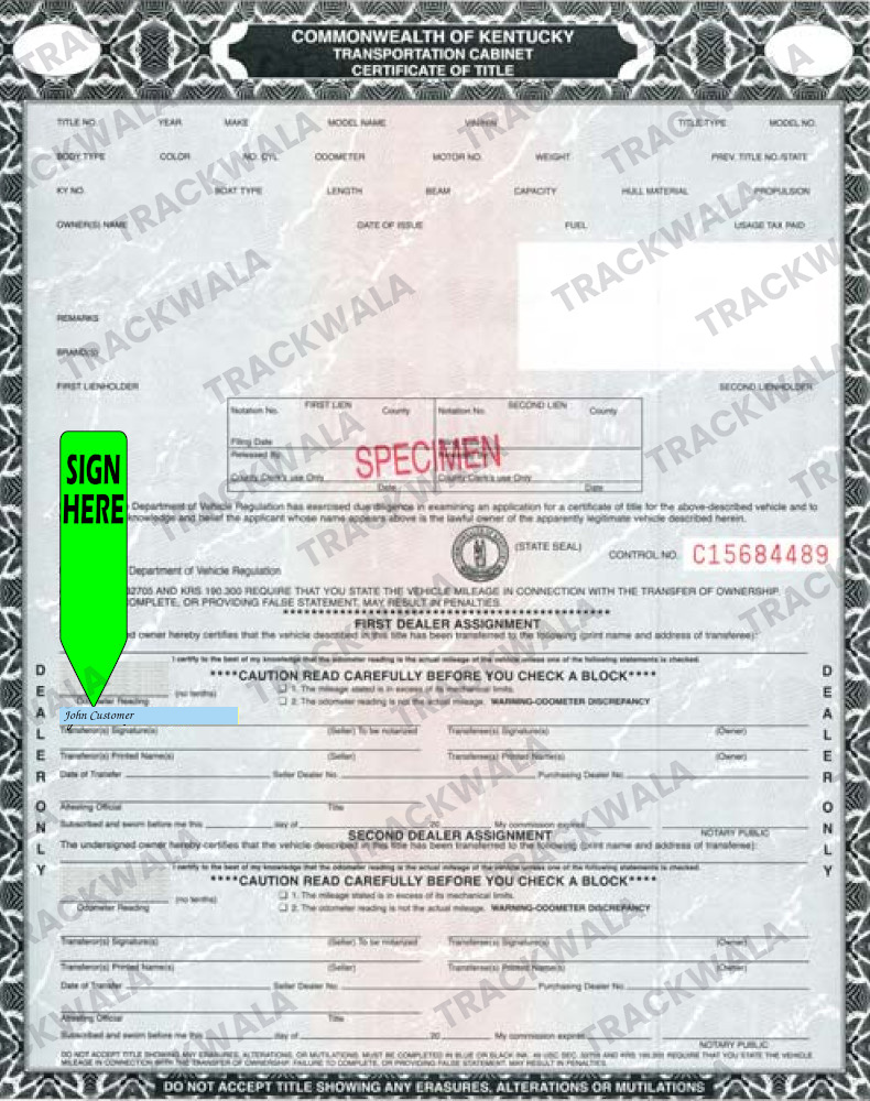 How to Sign Your Kentucky Car Title