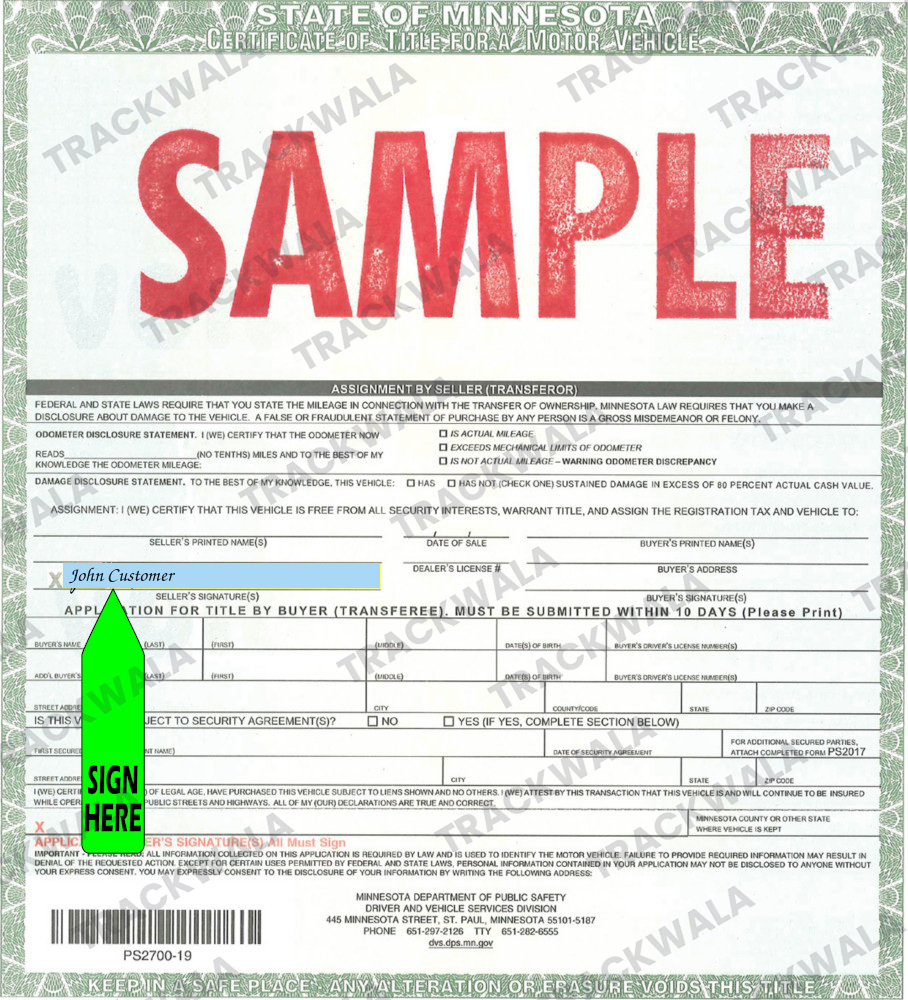 How to Sign Your Minnesota Car Title