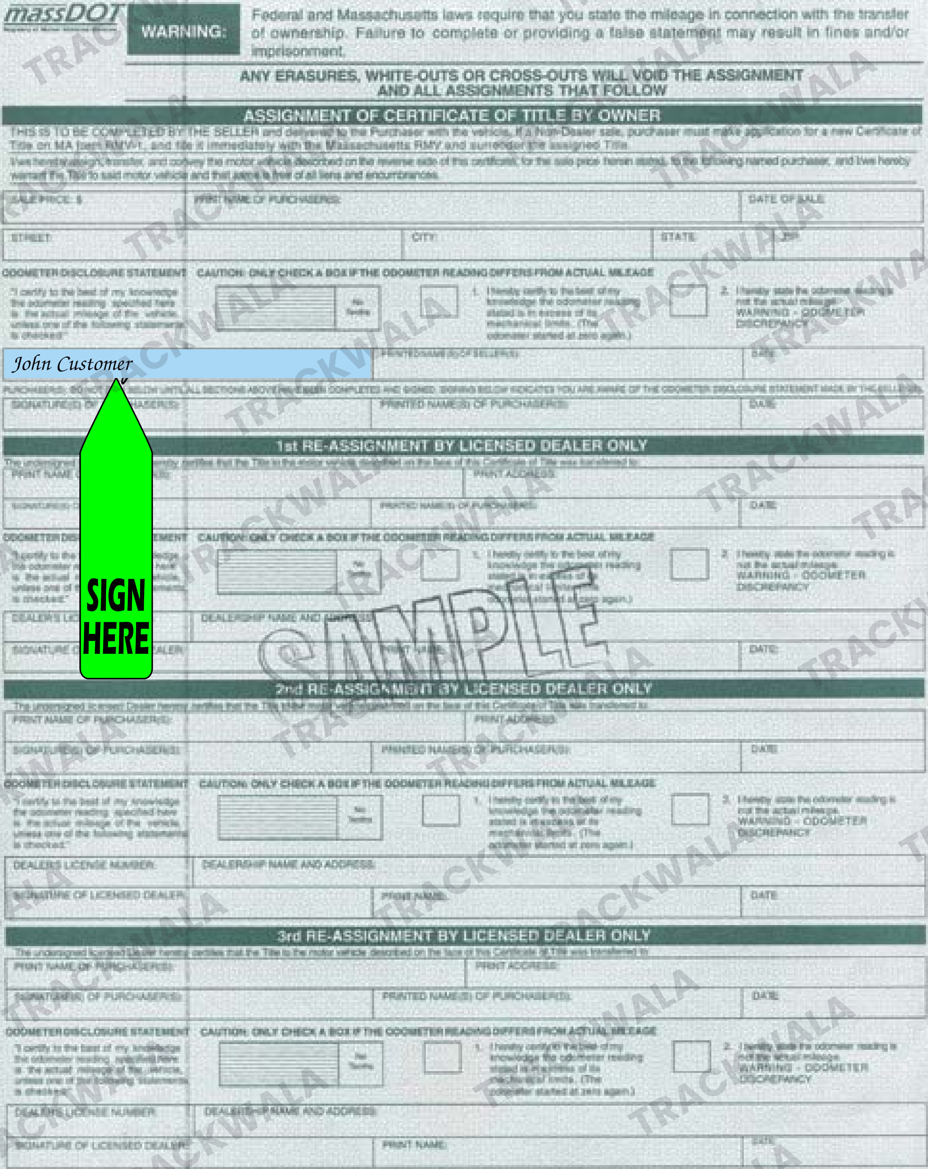 How to Sign Your Massachusetts Car Title