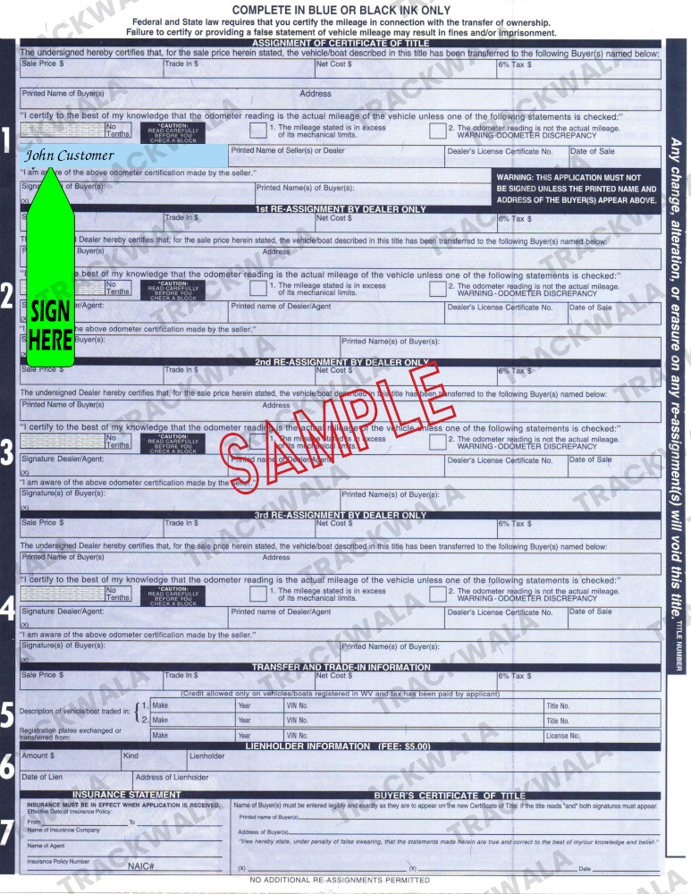 How to Sign Your Washington Car Title