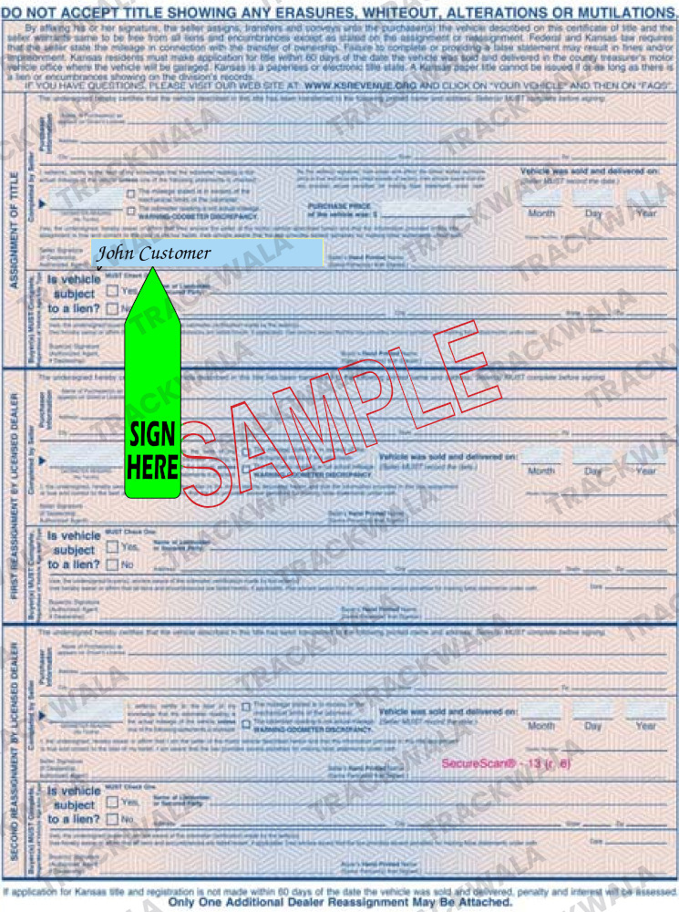 How to Sign Your Kansas Car Title